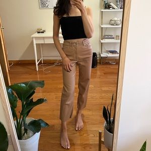 Faux Leather High Rise Pants Express